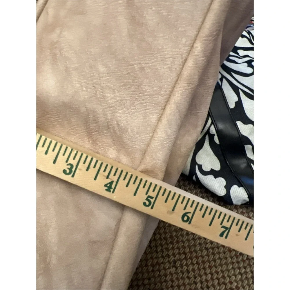 Viv & Lou Audrey Purse Large Vegan Leather Tote Roomy Zippers Neutral Color Tan